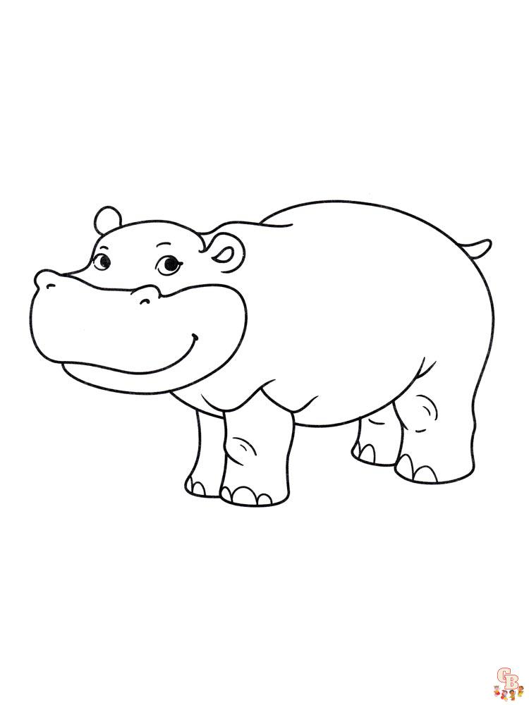 hipopotamy do kolorowania