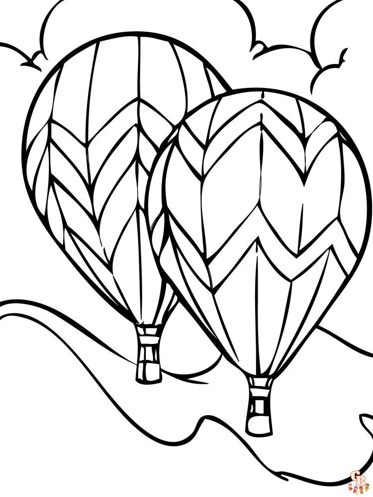 colorindo os balões de ar quente