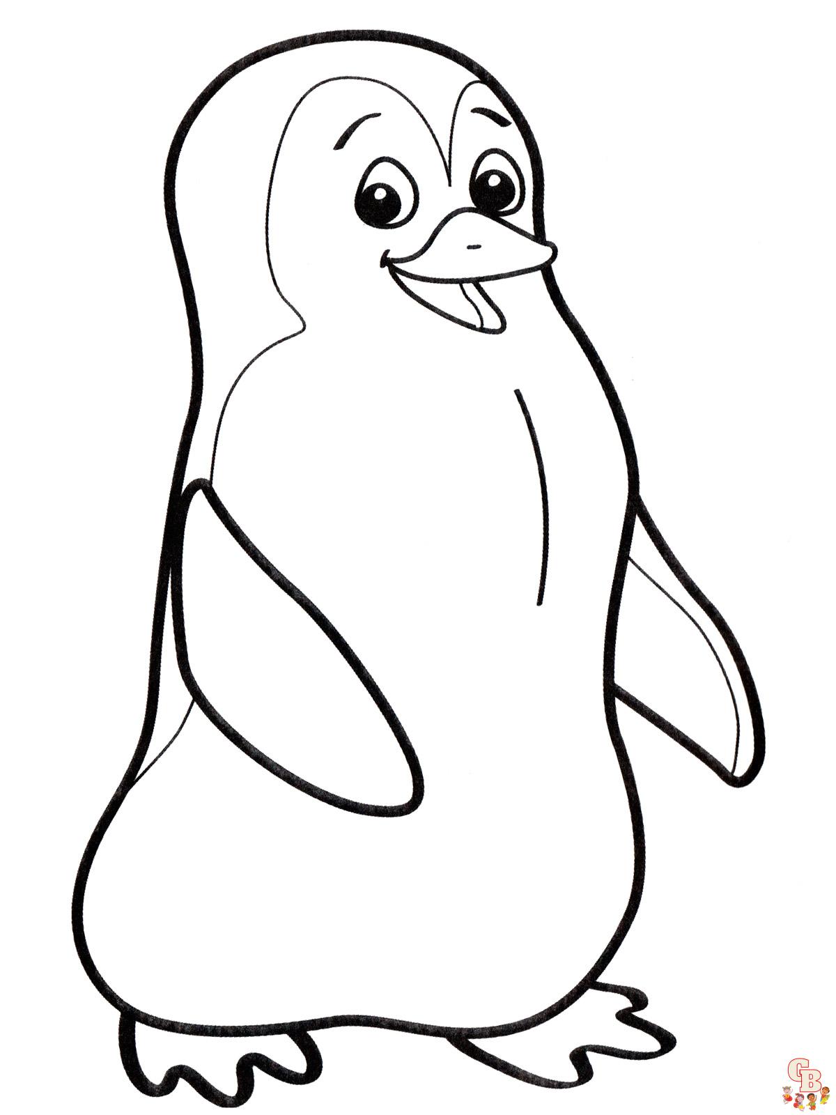 Раскраска пингвины
