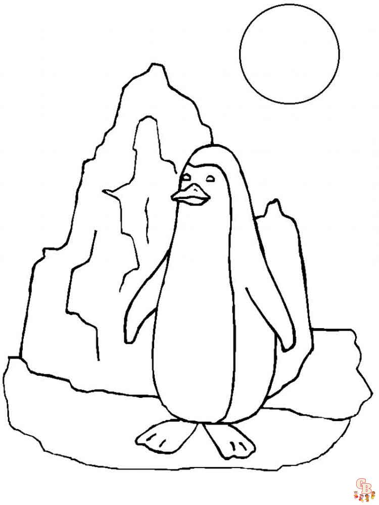 pinguini de colorat