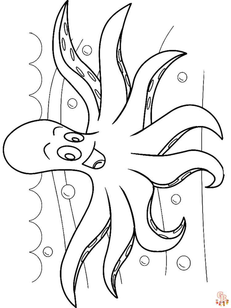 раскраска осьминог