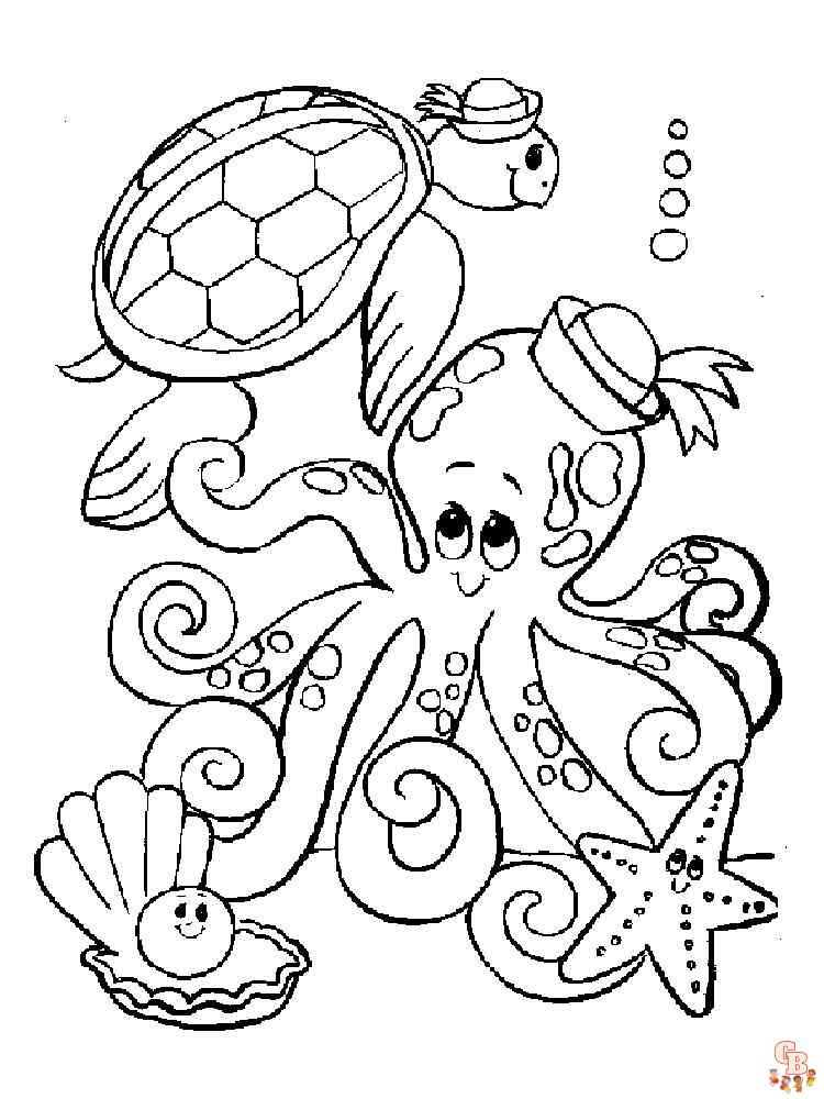 caracatiță de colorat