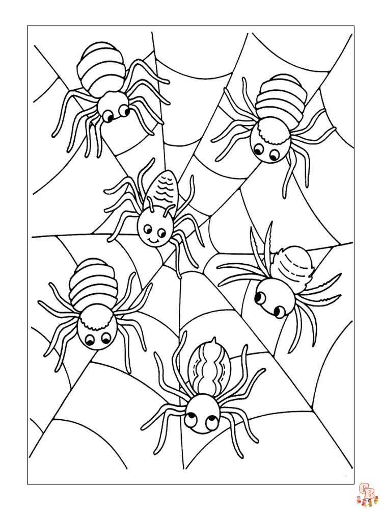 păianjeni de colorat