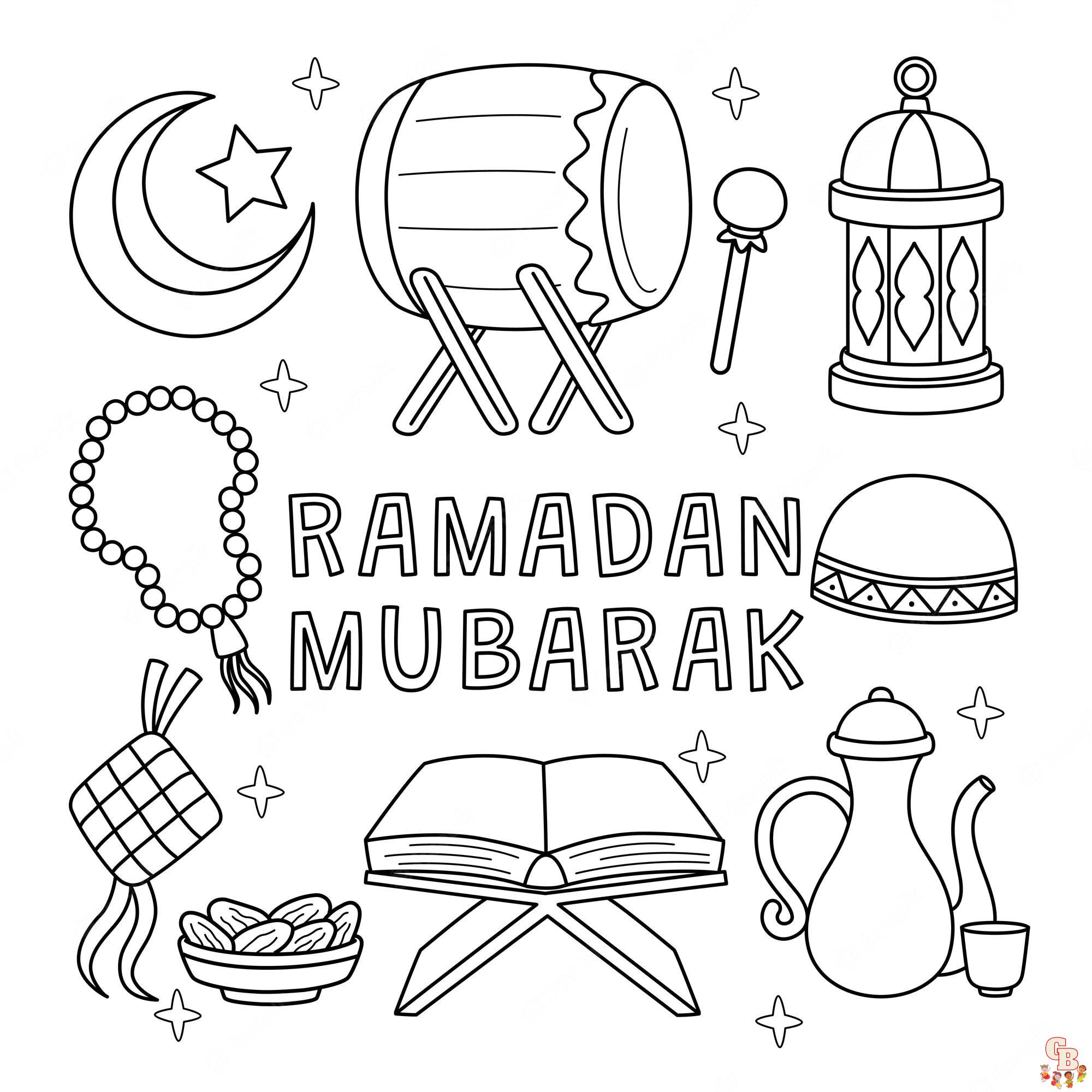Pagini de colorat Ramadan