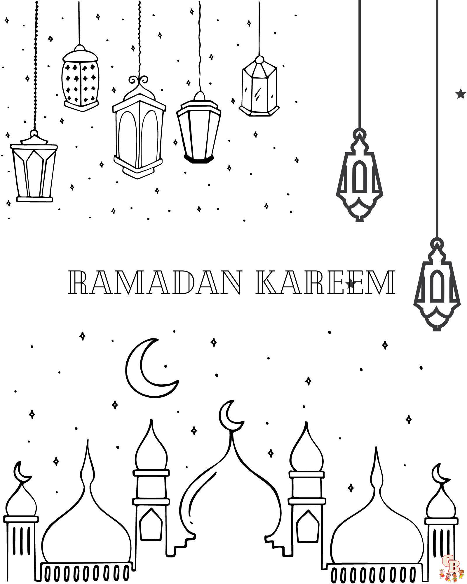 Страницы для раскрашивания Рамадана