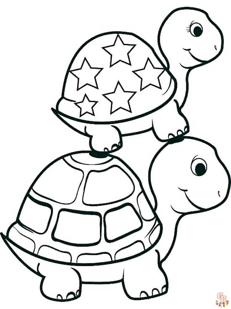 broaște țestoase de colorat